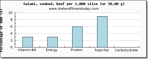 vitamin b6 and nutritional content in salami